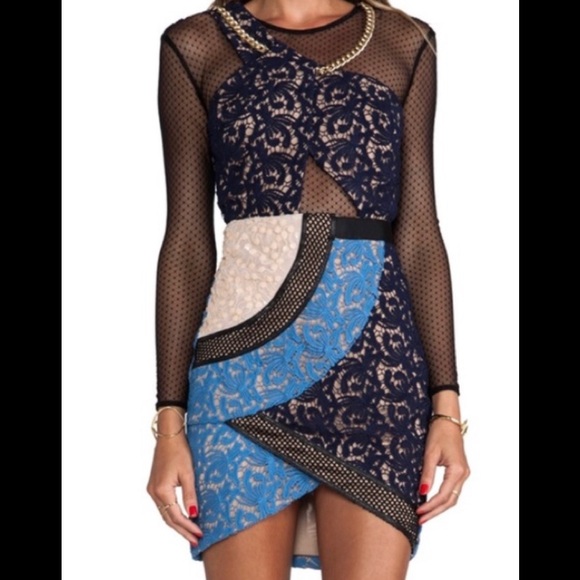 Self Portrait Asymmetrical Petal dress SOLD OUT - Picture 2 of 7